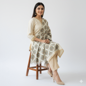 The Vintage Kani Medallion Print Shawl