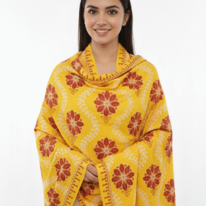 The Gul-e-Bahar Vibrant Yellow Shawl